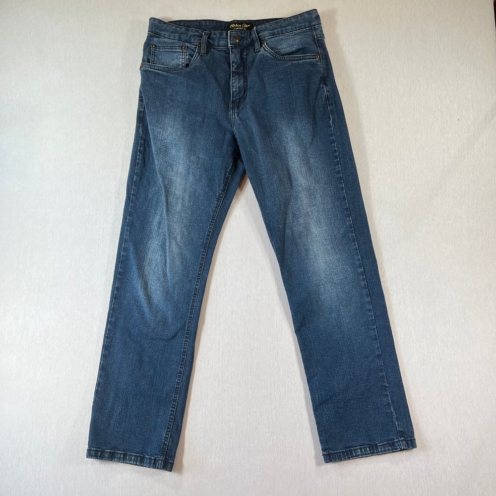 Urban Star Jeans Mens 32x29 Relaxed Fit Dark Wash Stretch Denim Y2K